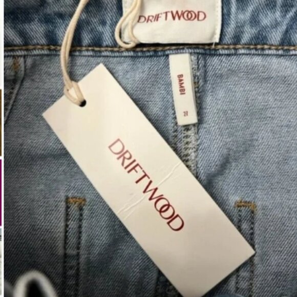 Driftwood Bambi Denim Floral Embroidered Skirt Tie Belt Light Wash 🆕⌚🏃🏻📦⚡🚚 - Picture 11 of 12